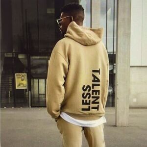 TALENTLESS LESS TALENT MENS PREMIUM SAND HOODIE M
